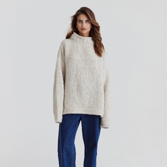 by Aylin Koenig Pullover Granny Sweater M/L NWT - Ecru color - new in box - Picture 2 of 13
